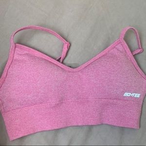 Boandtee Hot Pink Seamless Sports Bra